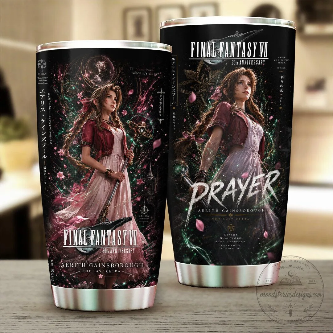 30th Anniversary Insulated Tumbler of Aerith Gainsborough from Final Fantasy VII