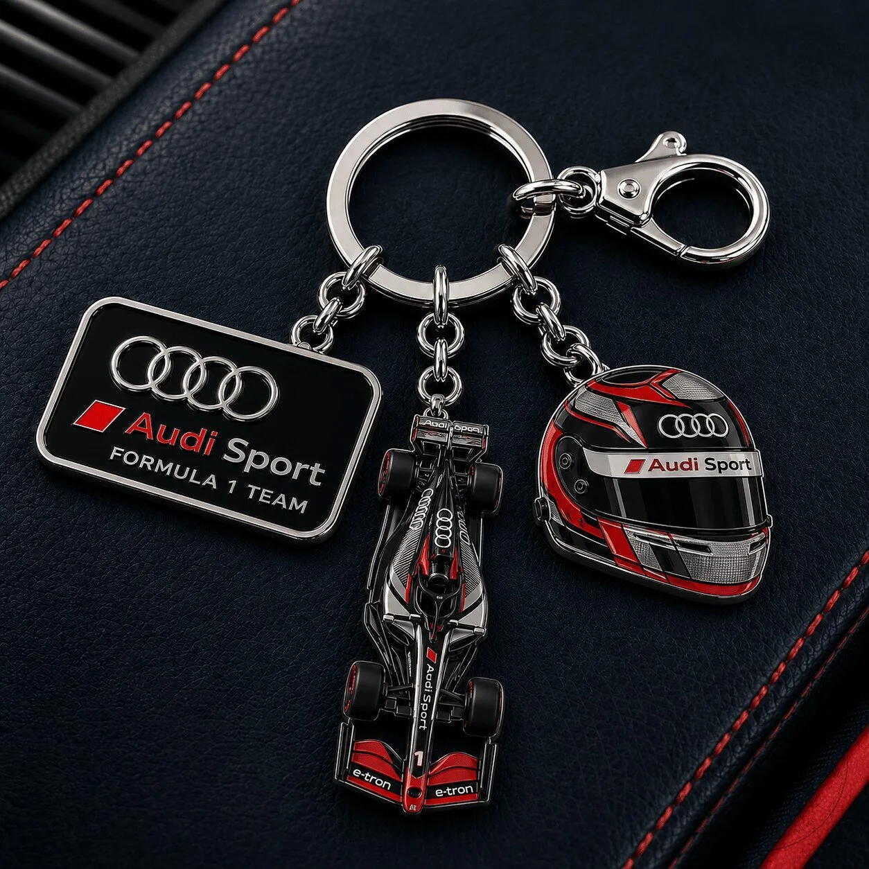 Audi Sport Formula 1 Team Racing Car Helmet Keychain