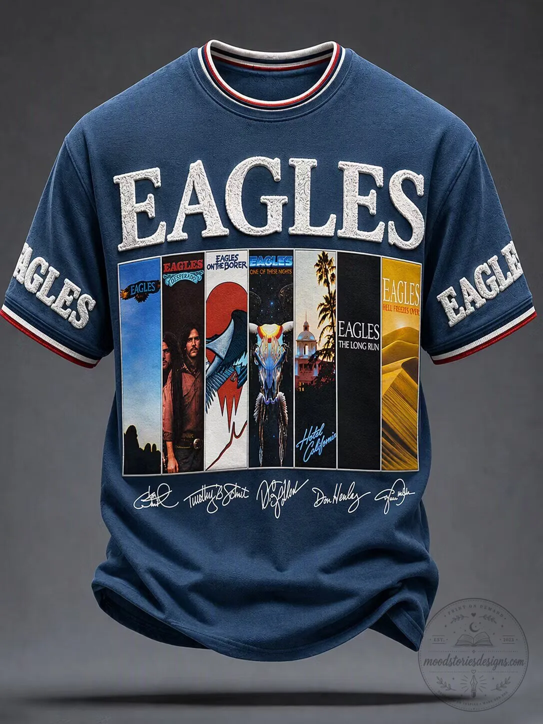 Eagles Band Album Covers Music Fan Graphic Print T-Shirt