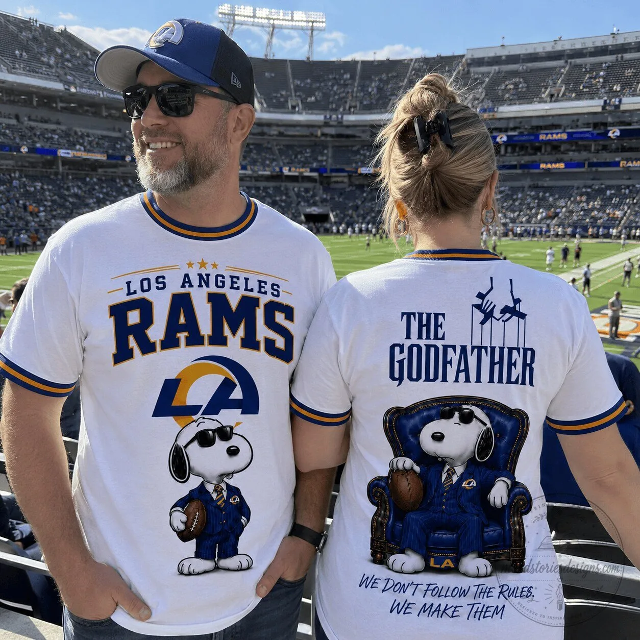 Los Angeles Rams Football Snoopy The Godfather Rule Maker Game Day T-Shirt