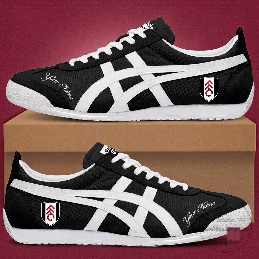 Fulham Football Club English Premier League Black and White Custom Name Shoes