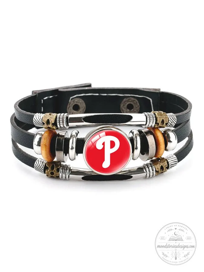 Philadelphia Phillies Baseball Team Logo Charm Bracelet