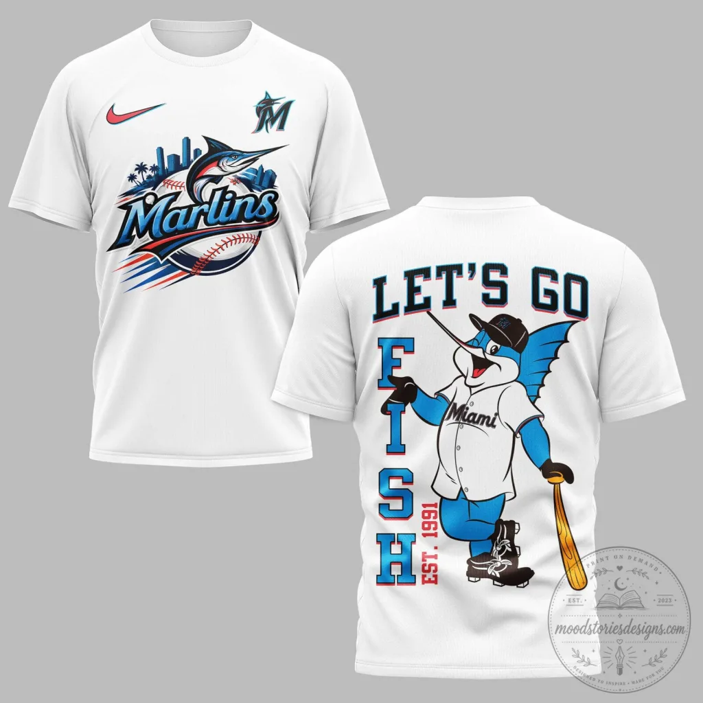 Rally Graphic T-Shirt featuring the Miami Marlins Baseball Mascot Rally Graphic T-Shirt featuring the Miami Marlins Baseball Mascot