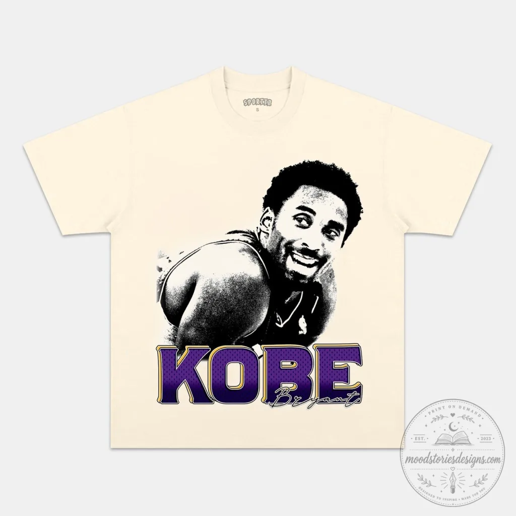 Kobe Bryant Los Angeles Lakers Basketball Legend Portrait T-Shirt Kobe Bryant Los Angeles Lakers Basketball Legend Portrait T-Shirt