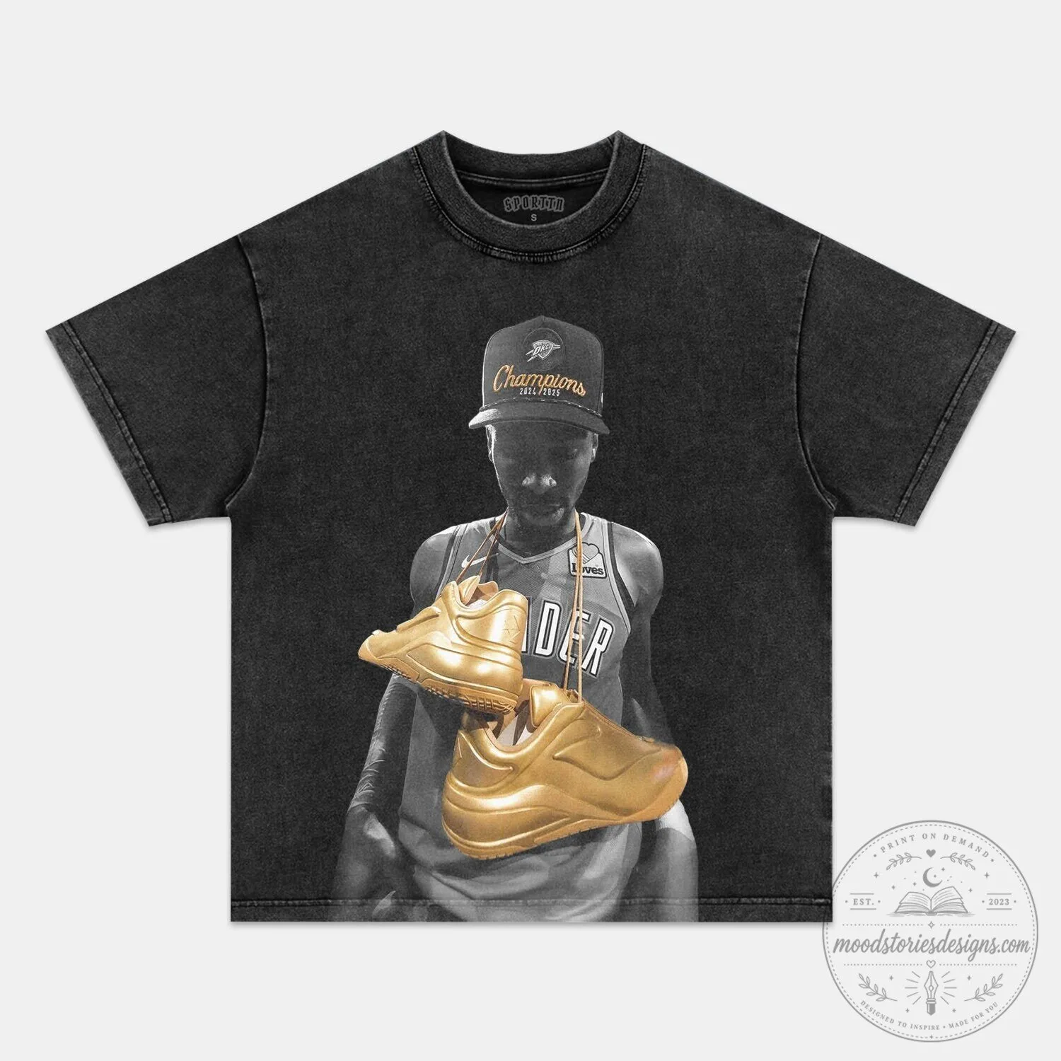 Oklahoma City Thunder Fan T-Shirt featuring Shai Gilgeous-Alexander Basketball Design