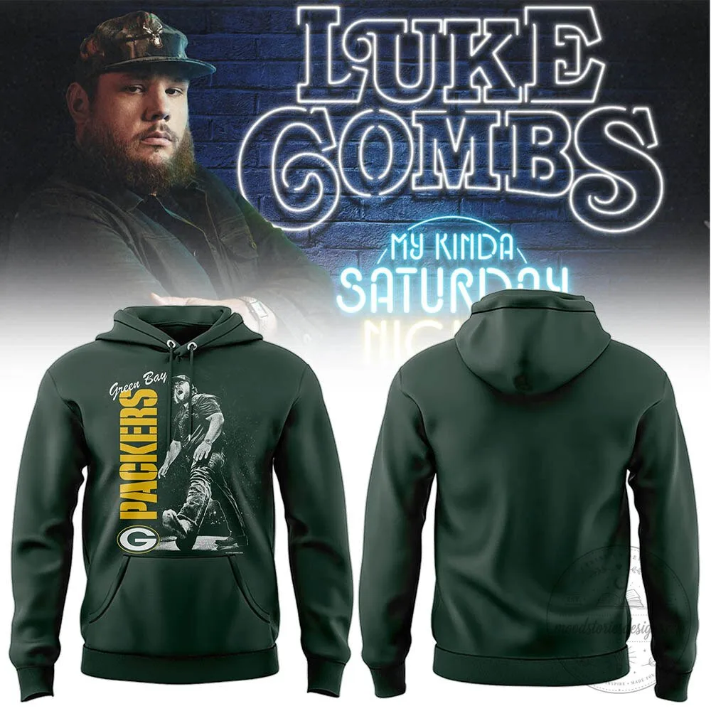 Lambeau Field Green Bay Packers Luke Combs My Kinda Saturday Night Hoodie