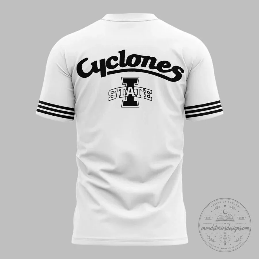 Iowa State Cyclones Football Team White Uniform Style T-Shirt 9 Iowa State Cyclones Football Team White Uniform Style T-Shirt