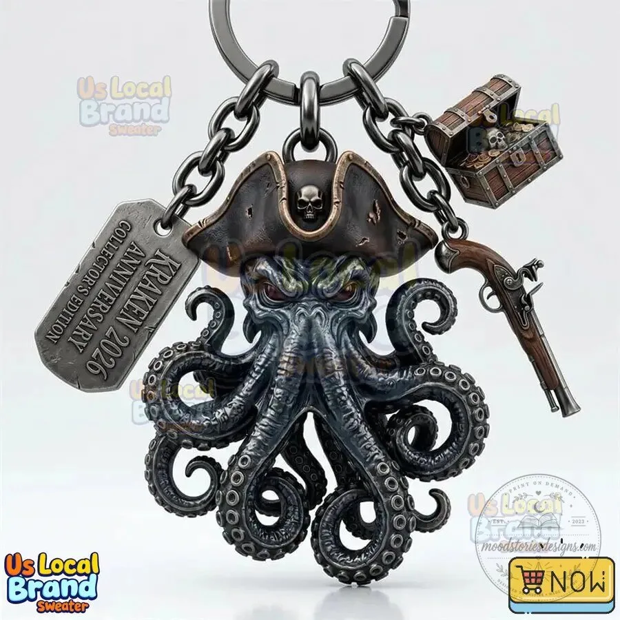 Kraken Abyss King Pirate Octopus Anchor Ship Wheel Nautical Keychain 8 Kraken Abyss King Pirate Octopus Anchor Ship Wheel Nautical Keychain