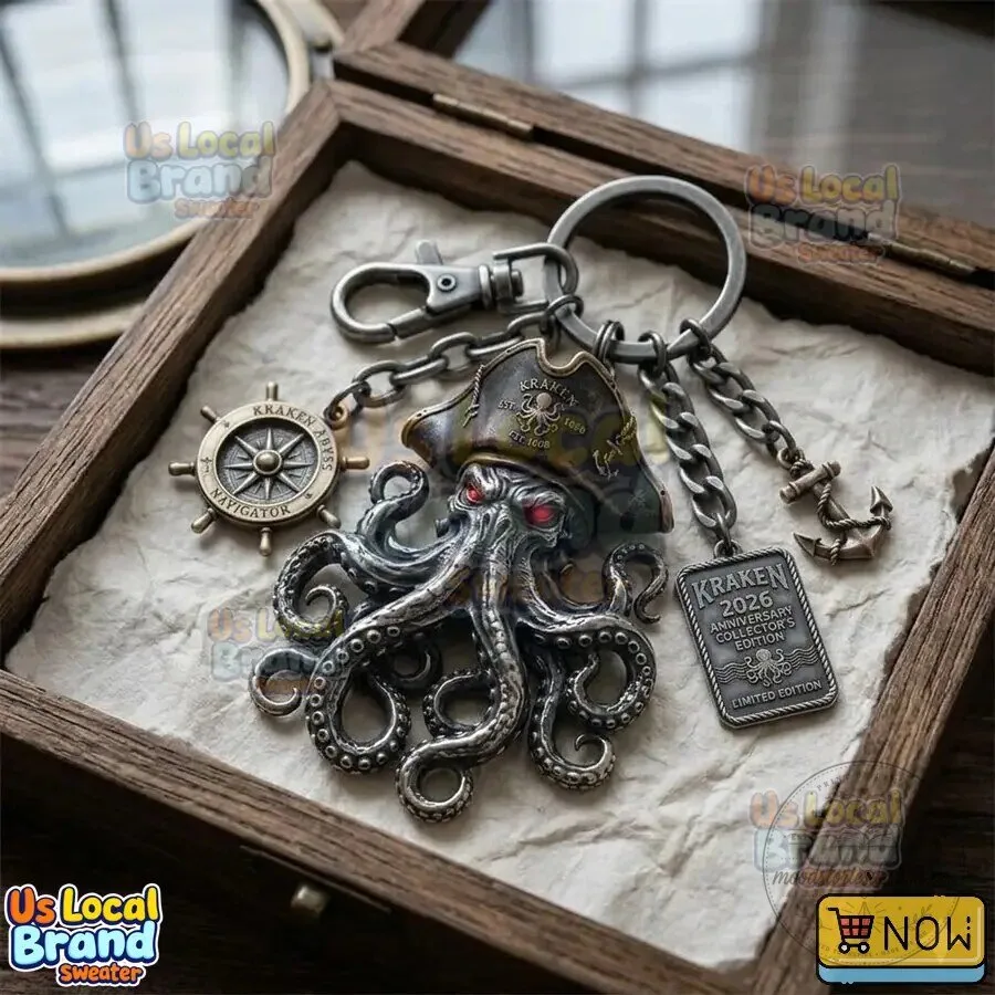 Kraken Abyss King Pirate Octopus Anchor Ship Wheel Nautical Keychain 9 Kraken Abyss King Pirate Octopus Anchor Ship Wheel Nautical Keychain