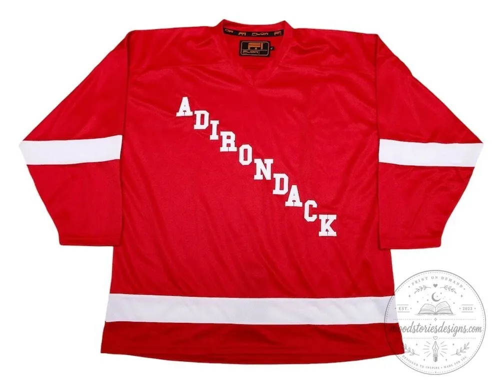 Adirondack Red and White Striped Hockey Jersey