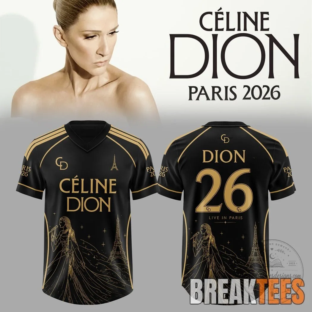 Celine Dion Live In Paris 2026 Midnight Elegance Football Jersey