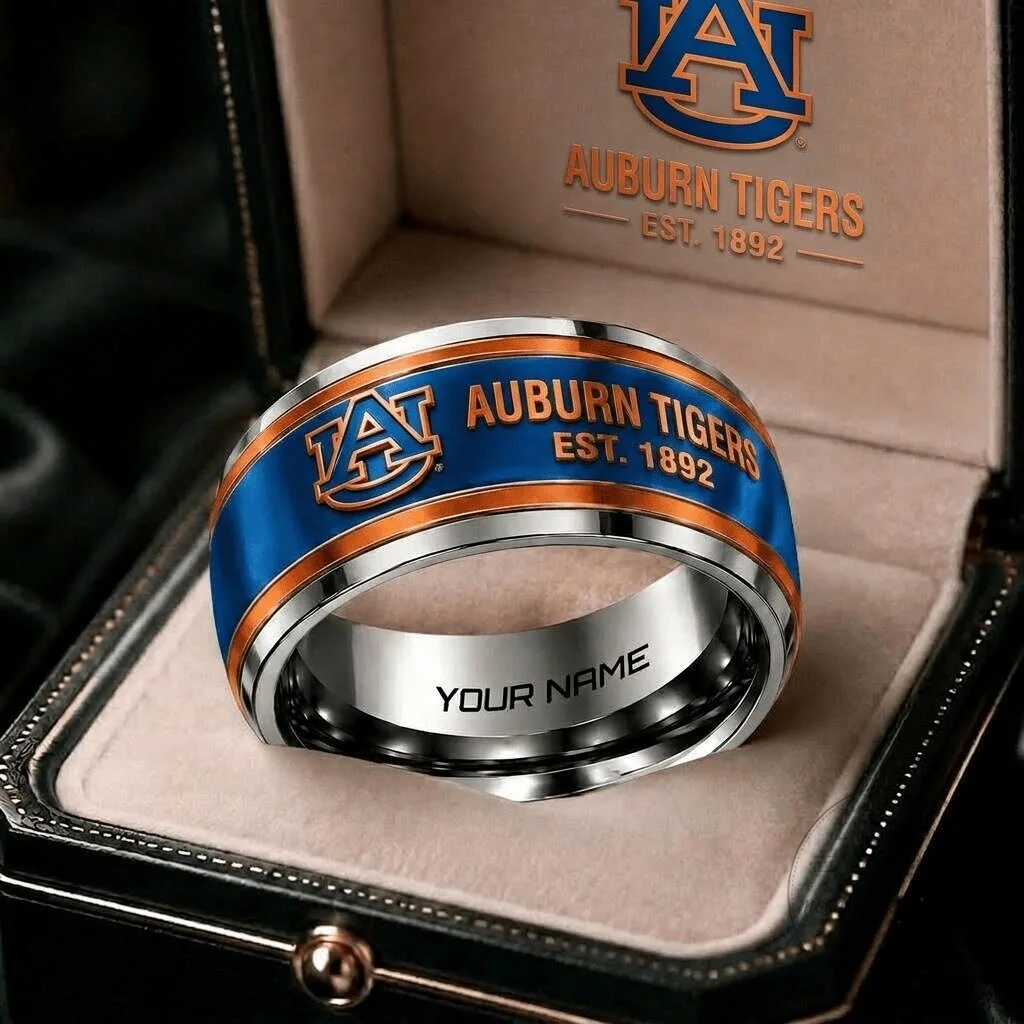 Auburn Tigers Personalized Engraved University College Ring 5 Auburn Tigers Personalized Engraved University College Ring