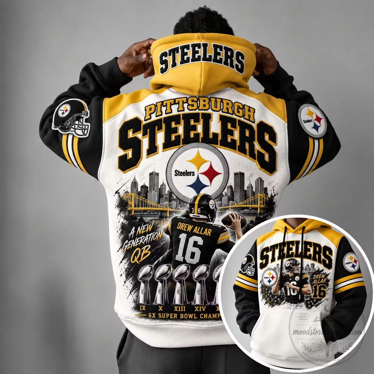 Pittsburgh Steelers NFL Football Team Super Bowl Champions Hoodie