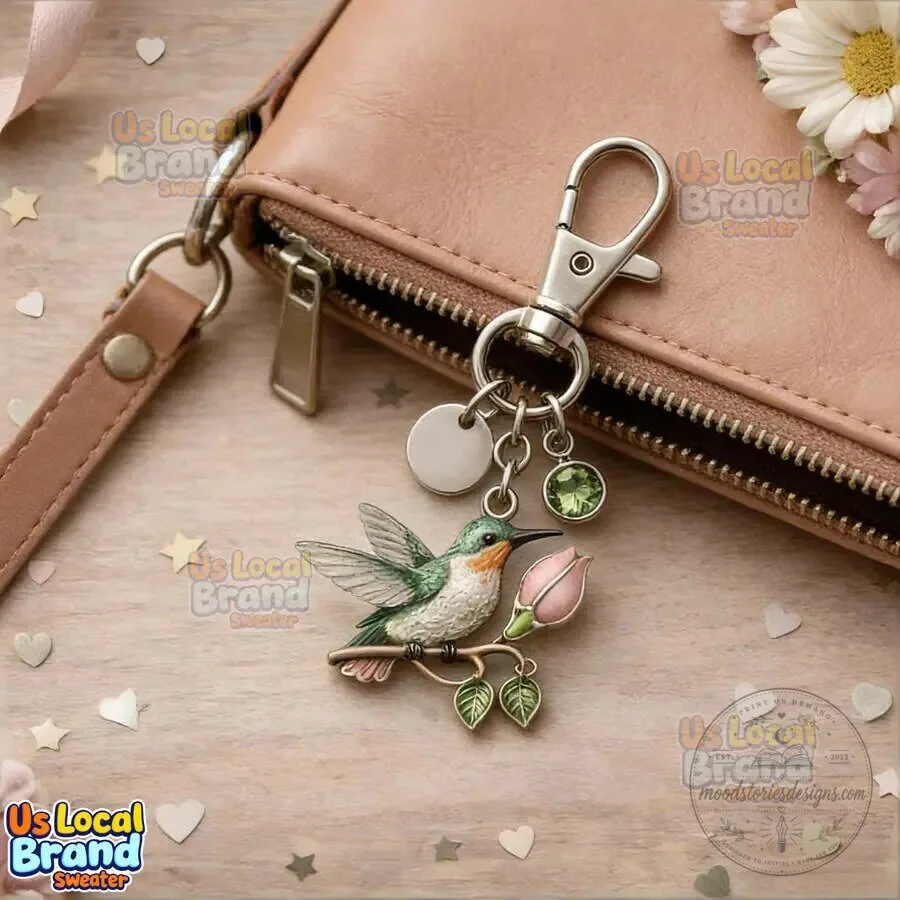 Hummingbird Charm Keychain with Inspirational Poem Card Gift Set 9 Hummingbird Charm Keychain with Inspirational Poem Card Gift Set