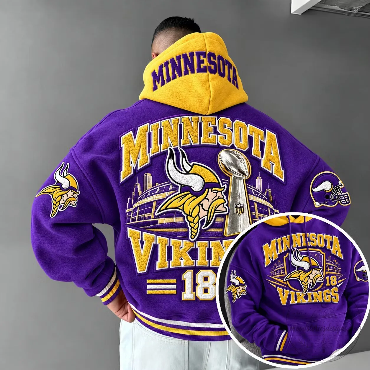 Minnesota Vikings Football Team Super Bowl Champions Purple Hoodie