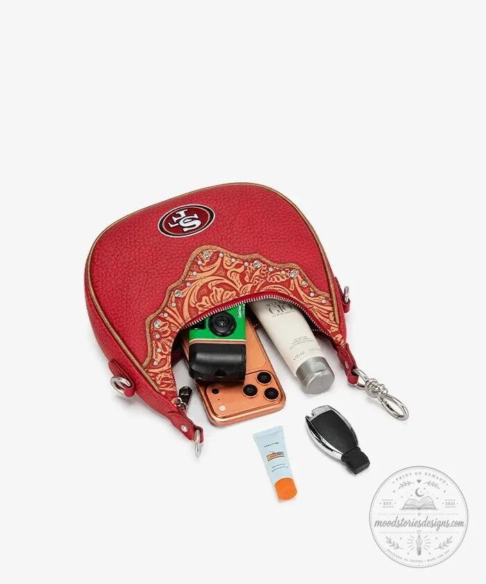 San Francisco 49ers NFL Football Team Red Crossbody Bag Purse 21 San Francisco 49ers NFL Football Team Red Crossbody Bag Purse