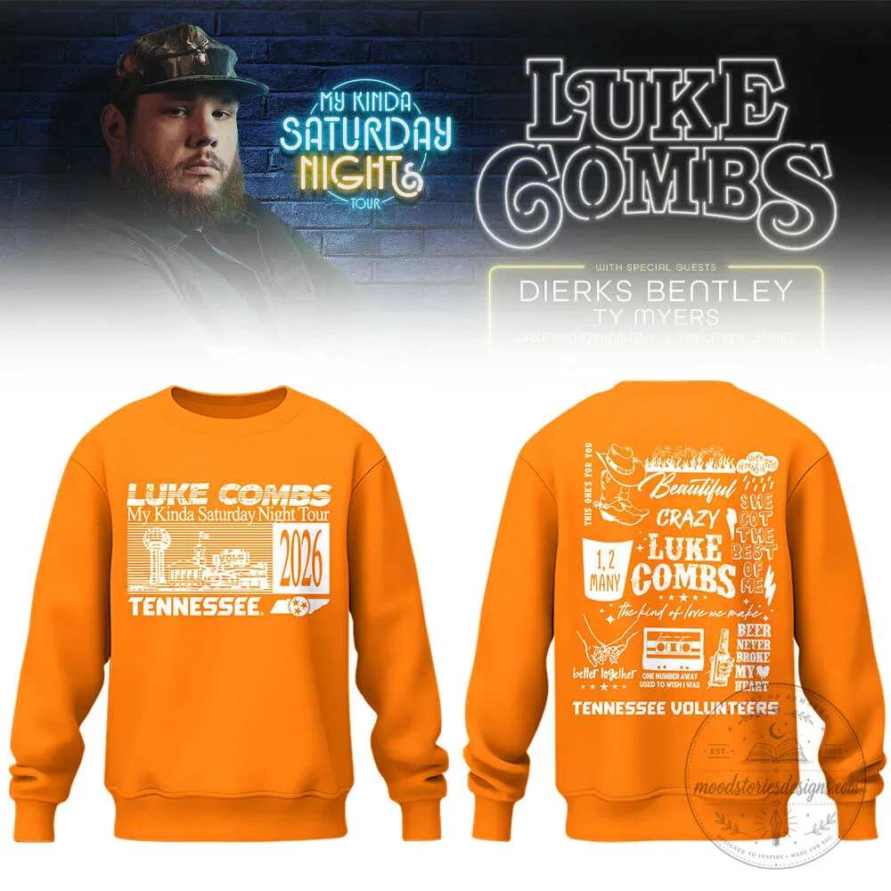 2026 Sweatshirt for Luke Combs My Kinda Saturday Night Tour at Neyland Stadium