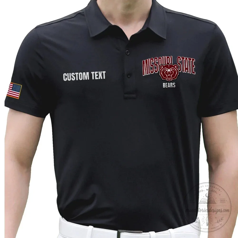 Missouri State Bears Custom Text Polo Shirt