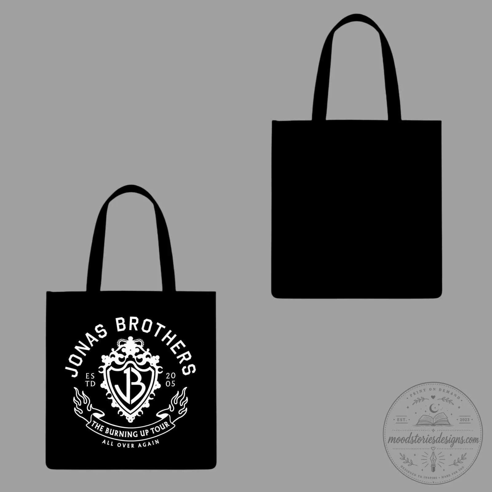 All Over Again Tote Bag in Black from the Jonas Brothers Burning Up Tour 9 All Over Again Tote Bag in Black from the Jonas Brothers Burning Up Tour
