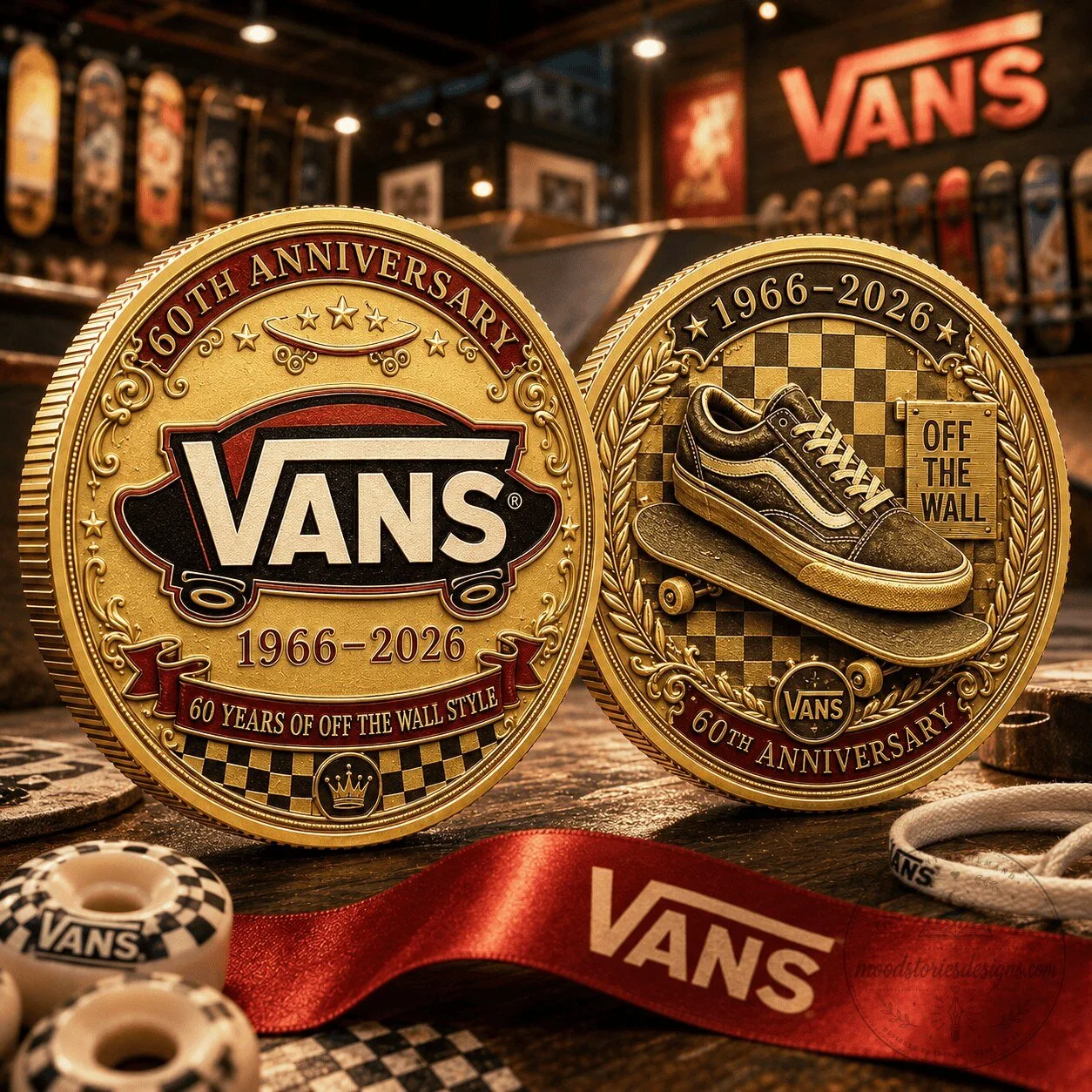 Vans 60th Anniversary Commemorative Gold Coin Collectible 1 Vans 60th Anniversary Commemorative Gold Coin Collectible