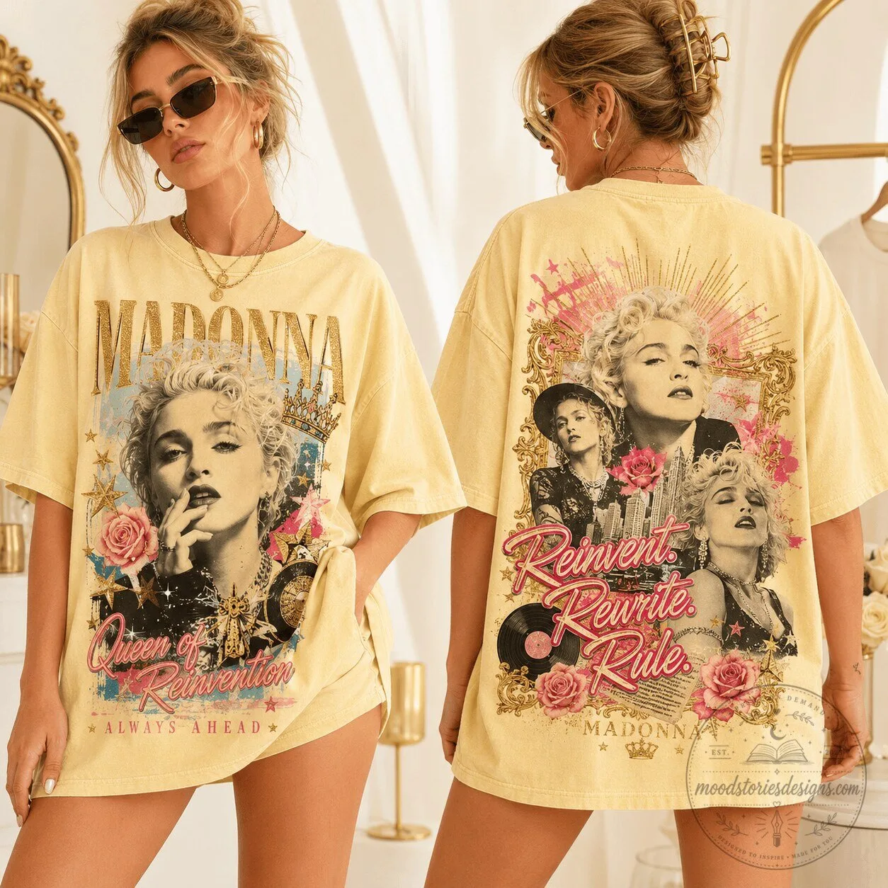Madonna Queen of Reinvention Graphic Oversized T-Shirt
