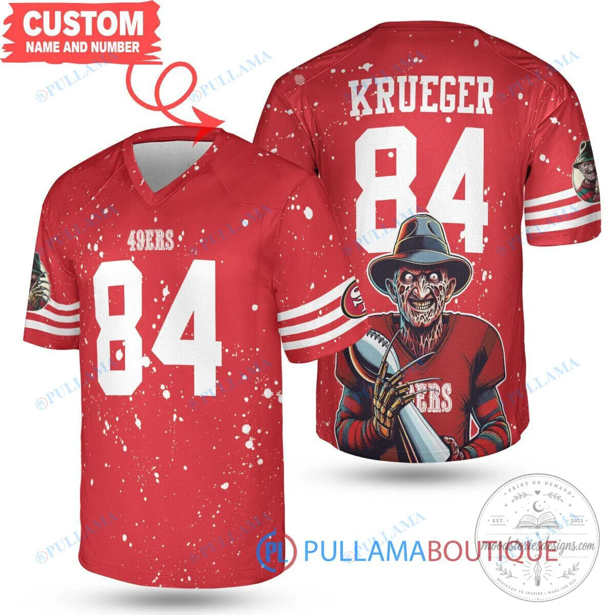 Freddy Krueger San Francisco 49ers Halloween Football Jersey
