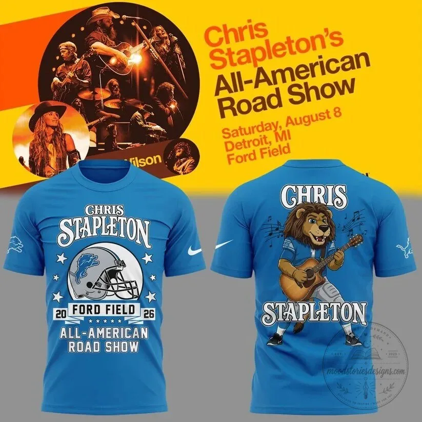 Detroit Lions Concert T-Shirt for Chris Stapleton's All-American Road Show