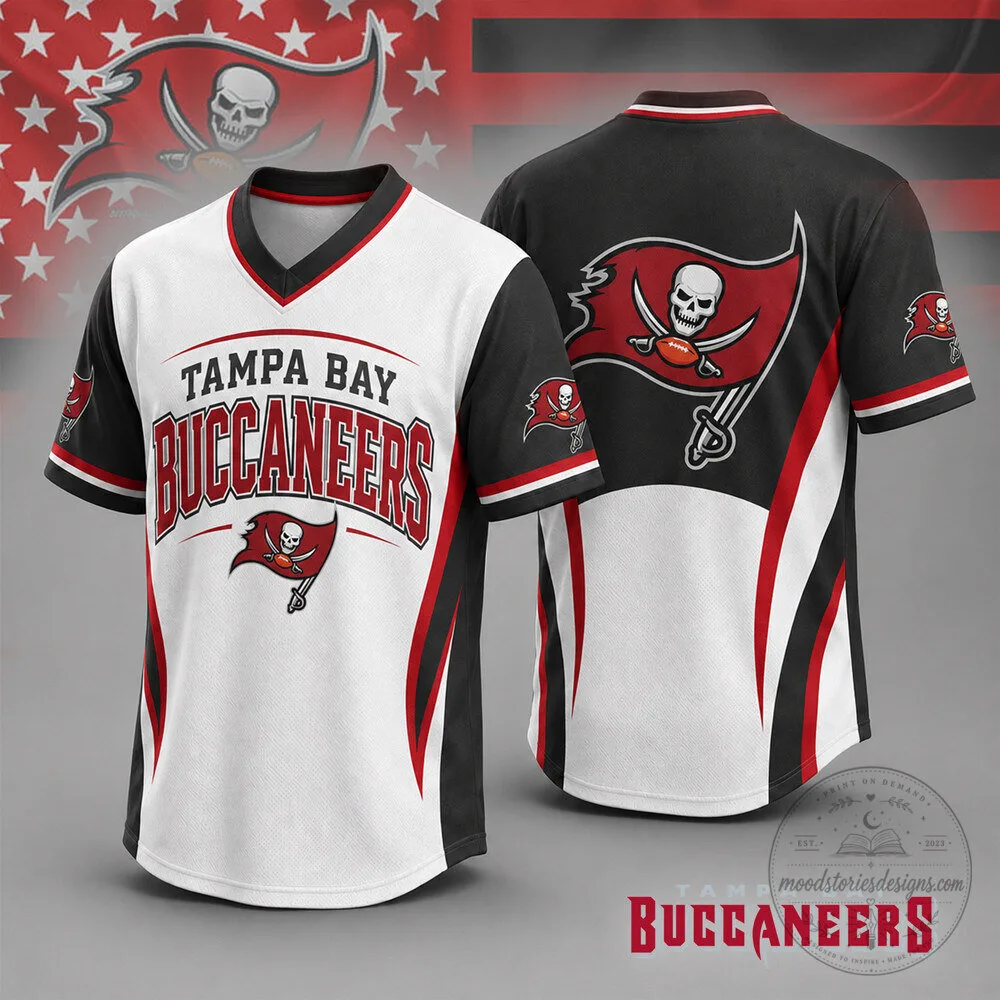 V-Neck Jersey with Team Spirit for Tampa Bay Buccaneers Football Fans