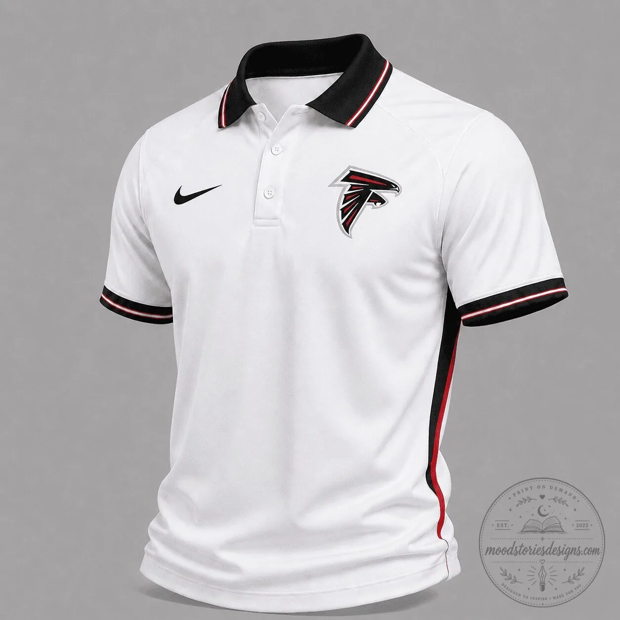Atlanta Falcons NFL Football Team White Gameday Polo Shirt for Men 2 Atlanta Falcons NFL Football Team White Gameday Polo Shirt for Men