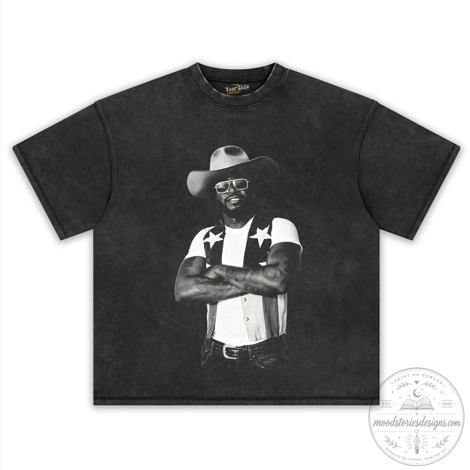 Shaboozey Country Music T-Shirt, Black Cowboy Hat and Vest Graphic Tee 12 Shaboozey Country Music T-Shirt, Black Cowboy Hat and Vest Graphic Tee