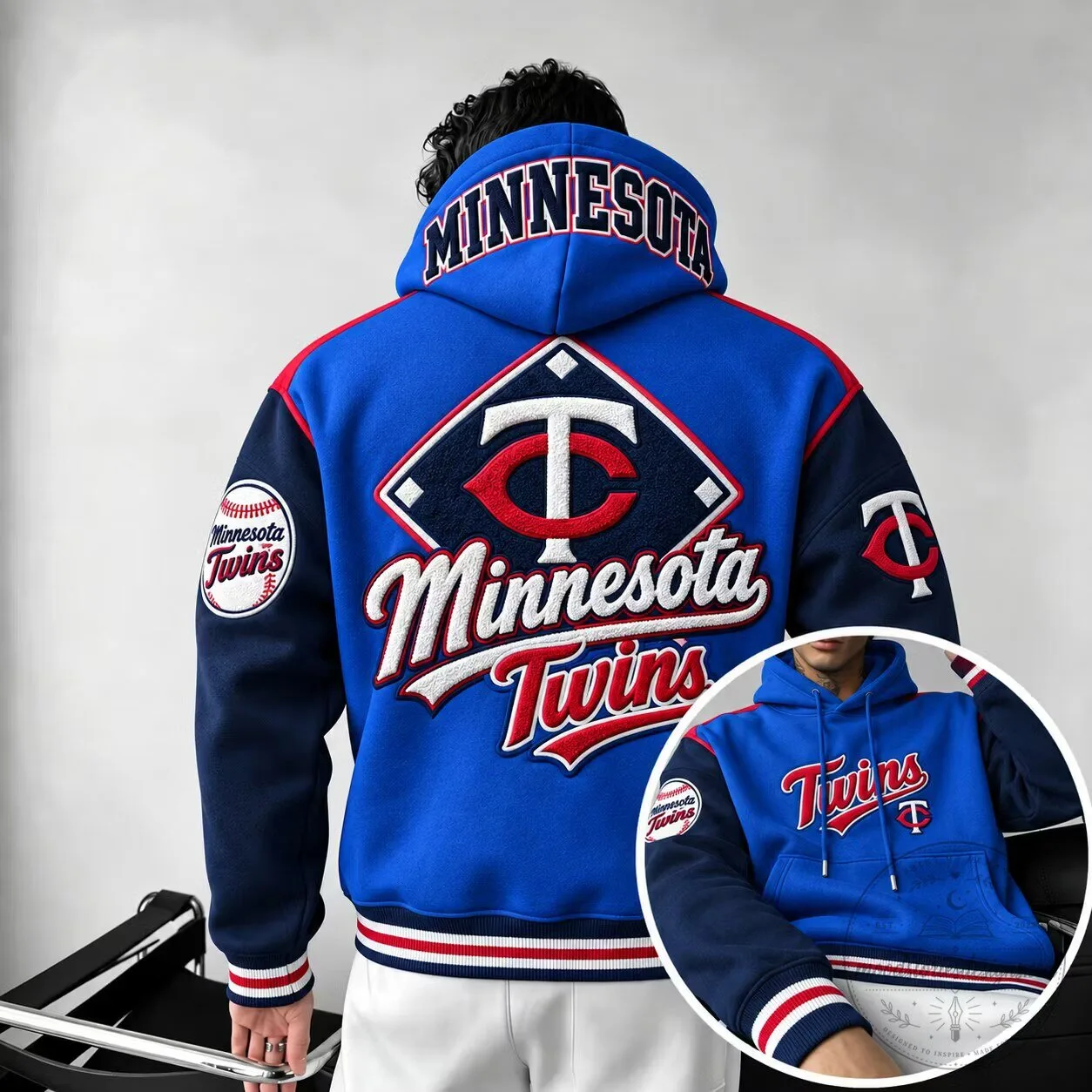 Minnesota Twins Baseball Team Logo Royal Blue Hoodie