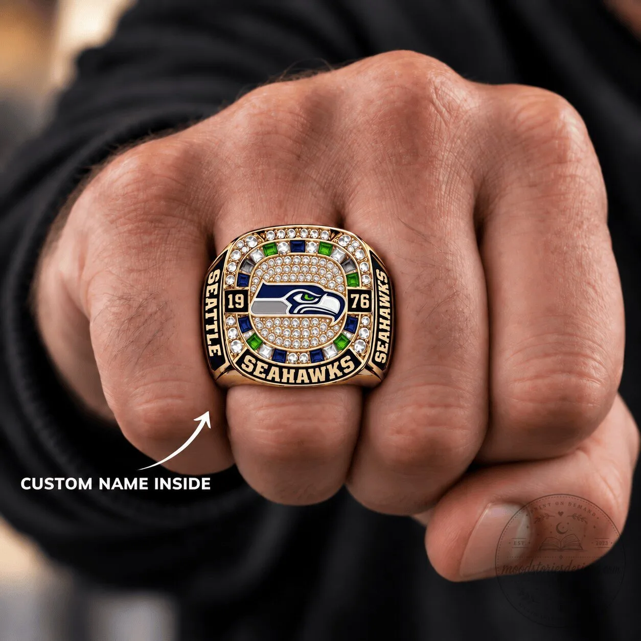 Seattle Seahawks Super Bowl Championship Ring with Custom Engraving