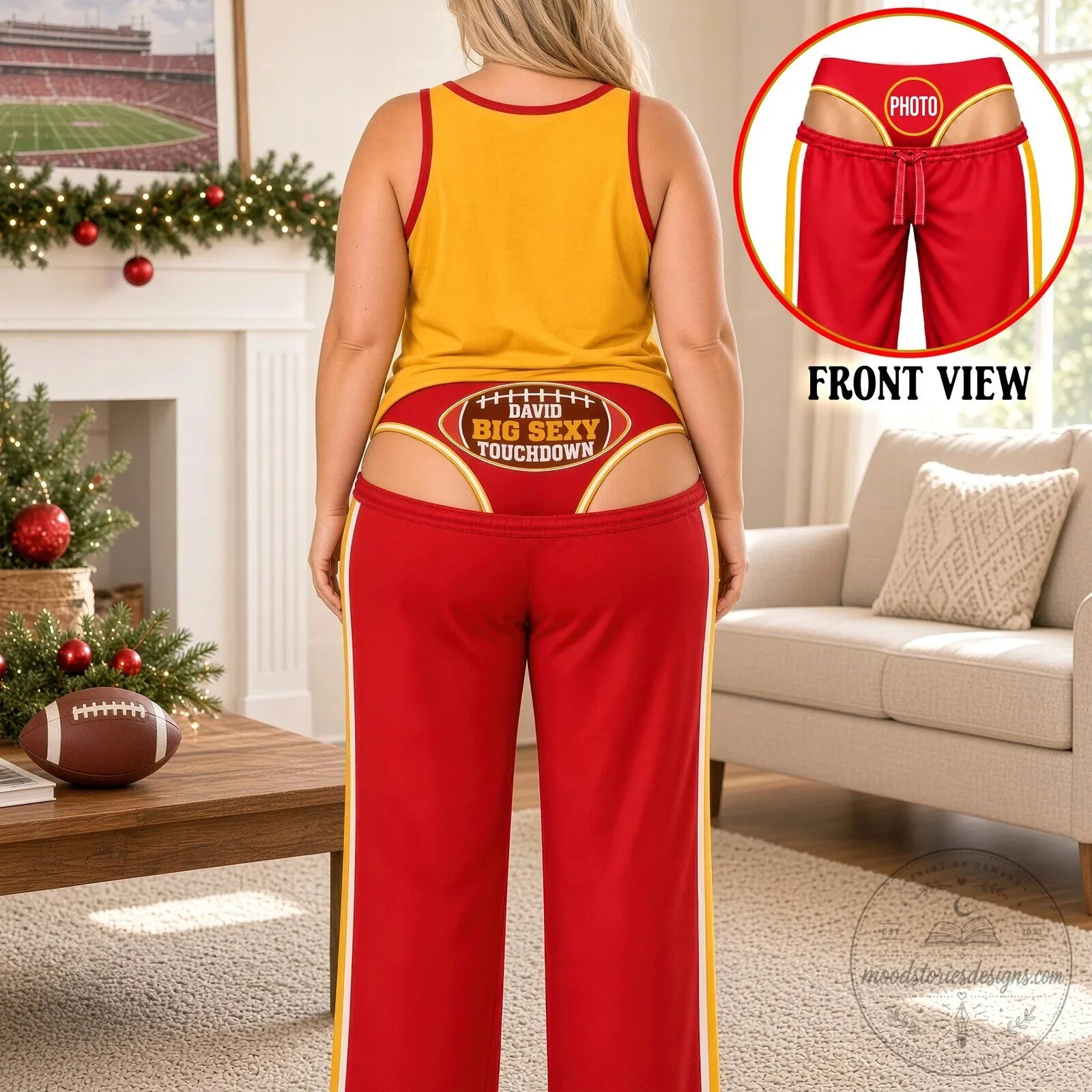 Personalized Big Sexy Touchdown Football Pajama Pants