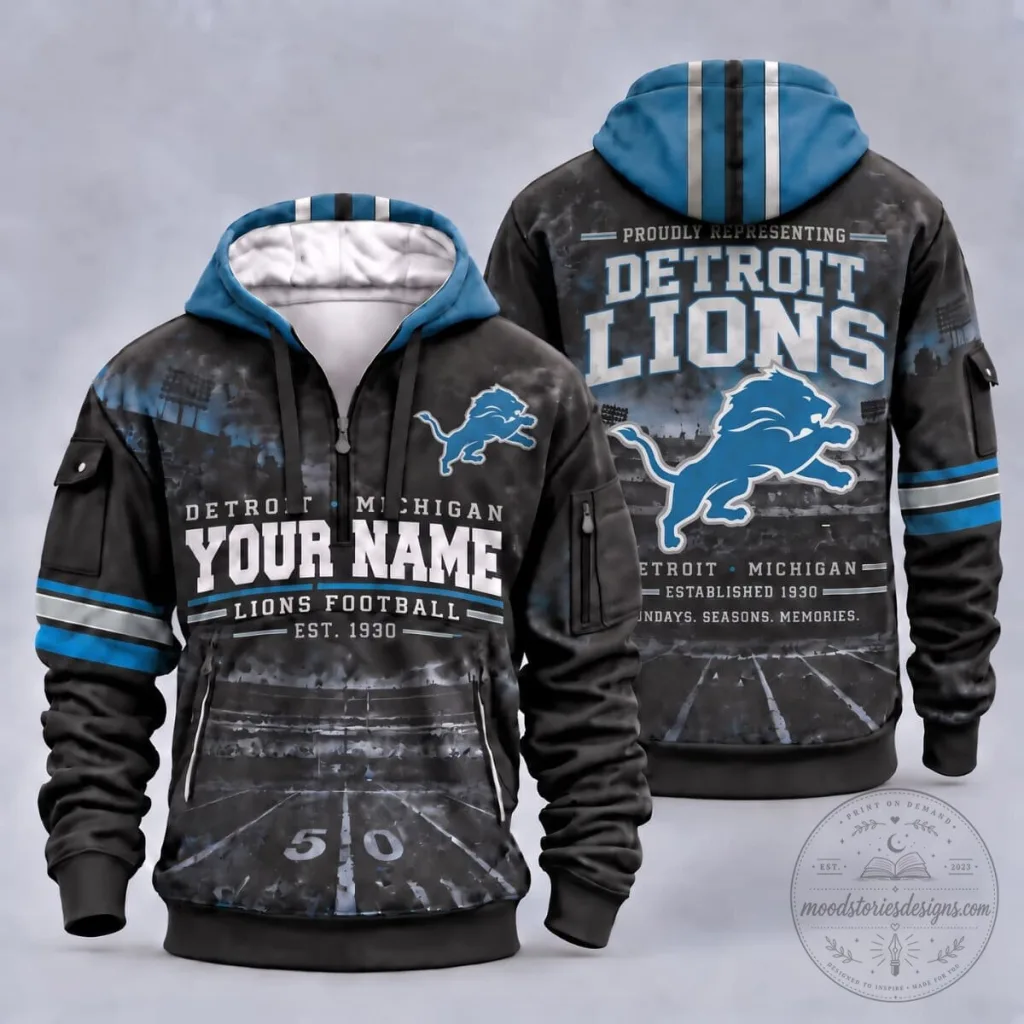 Detroit Lions Fan Personalized Football Team Hoodie Detroit Lions Fan Personalized Football Team Hoodie