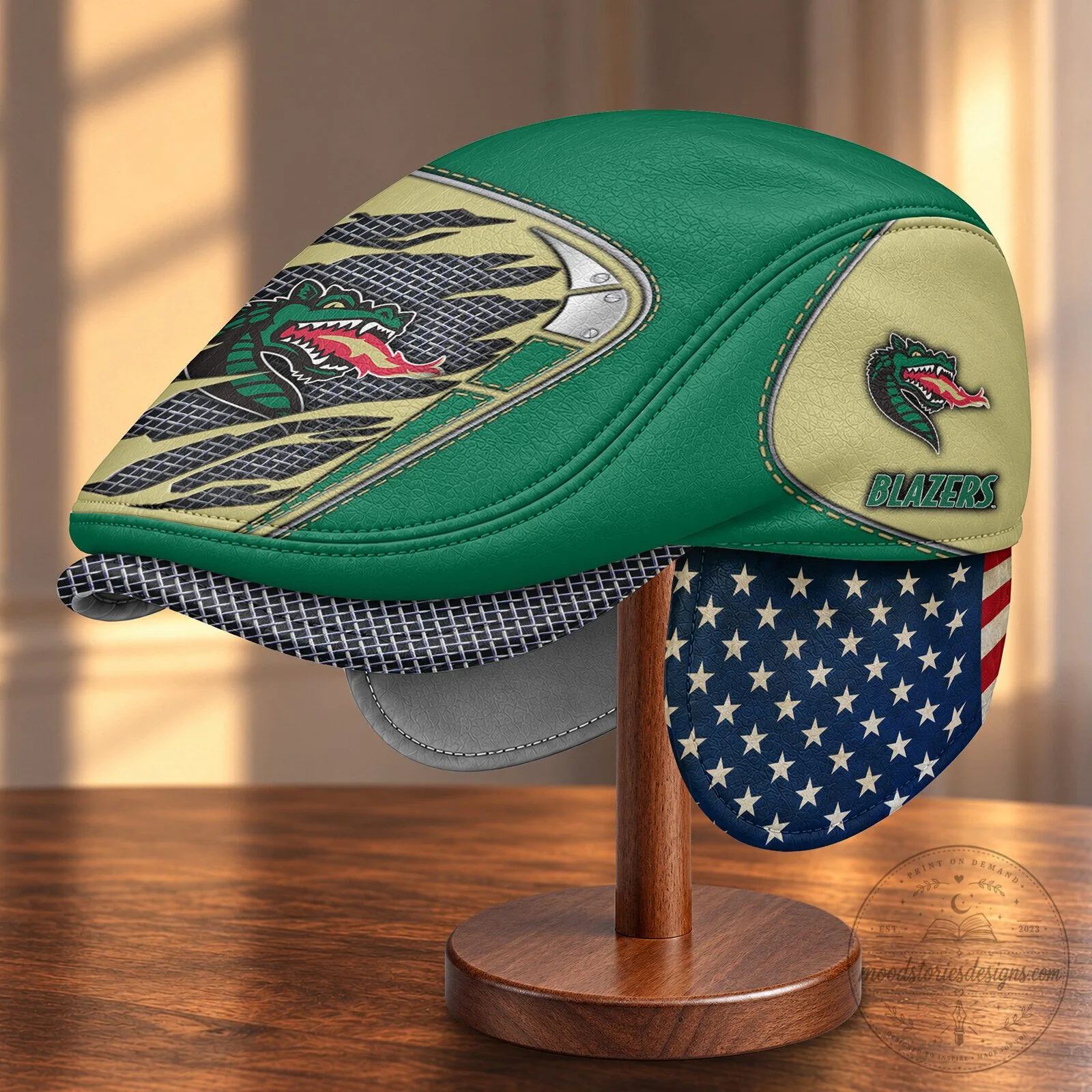 UAB Blazers NCAA Flat Cap with Foldable Ear Flaps