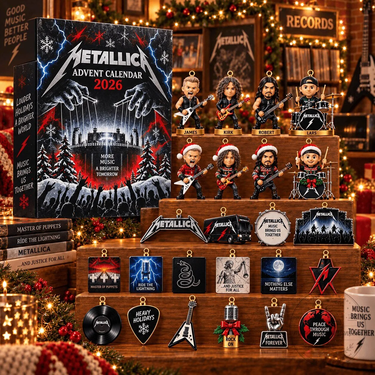 Metallica Advent Calendar 2026 Blind Box Christmas Ornaments