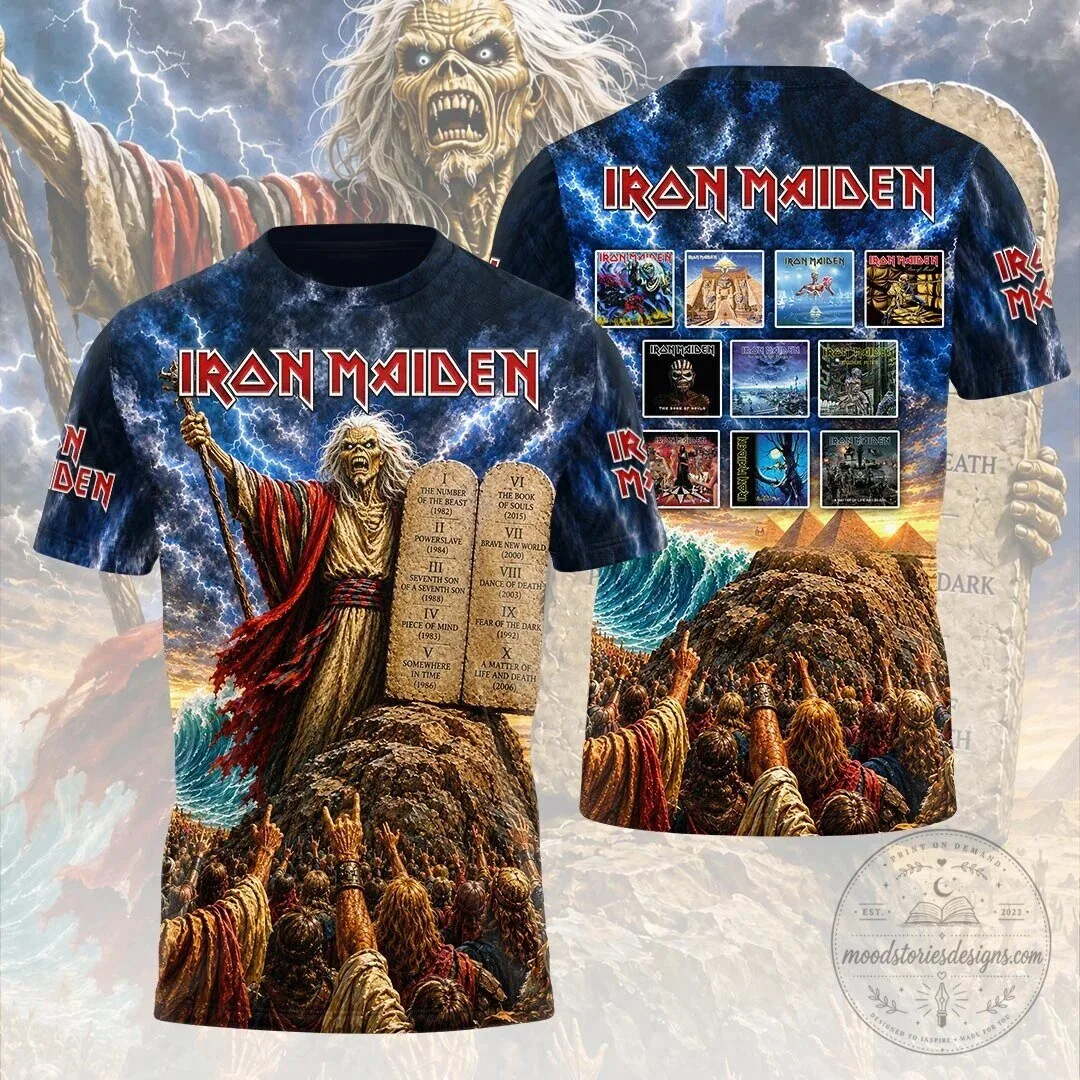 Graphic T-Shirt Featuring Iron Maiden's The Number of the Beast Album Artwork