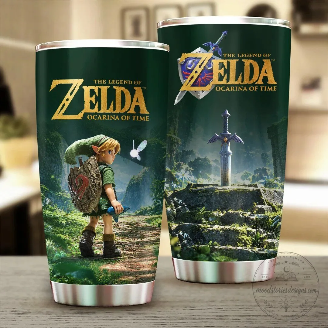 The Legend of Zelda Ocarina of Time Link Master Sword Stainless Steel Tumbler