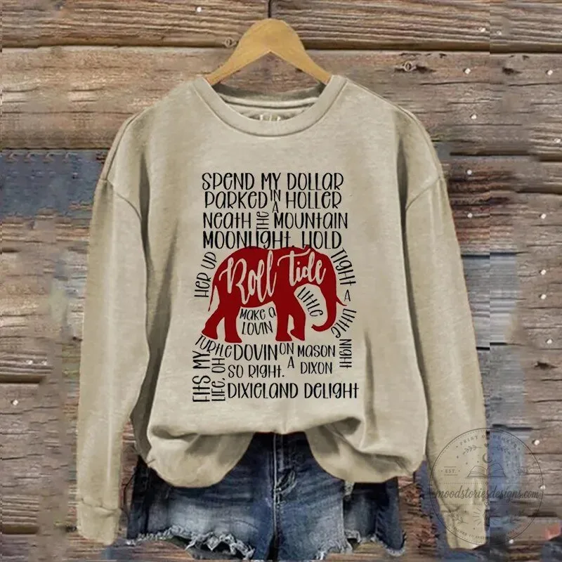 Alabama Dixieland Delight Elephant Country Music Song Lyrics Sweatshirt