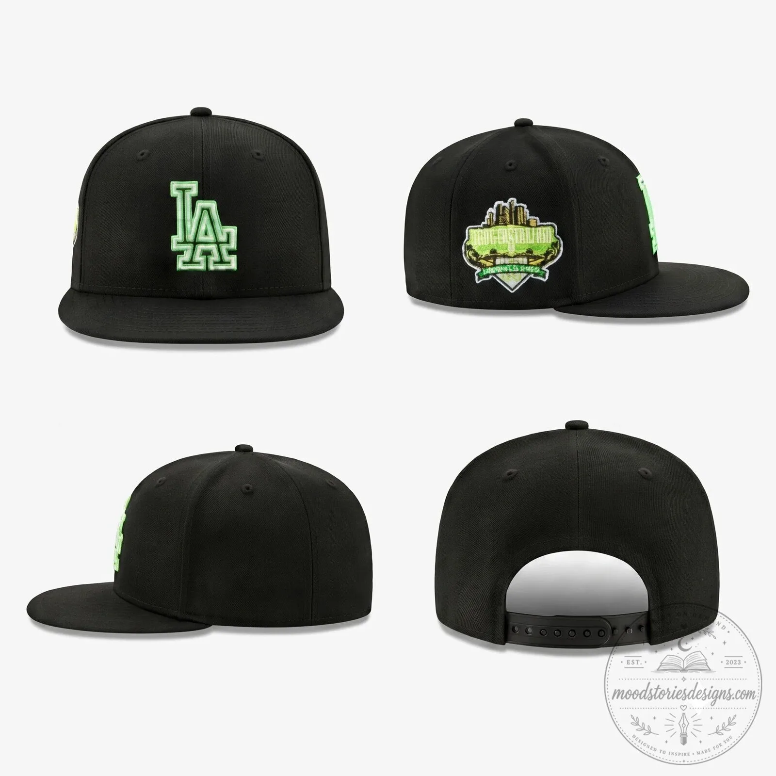 Los Angeles Dodgers 40th Anniversary Stadium Neon Shadow Embroidered Snapback Cap Hat