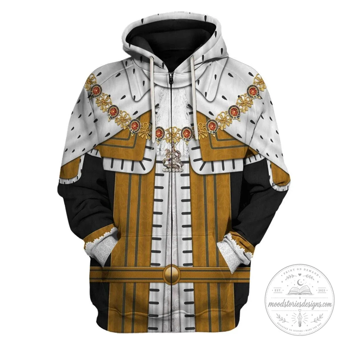 King George II of Great Britain Royal Robes Costume Hoodie and Pants Tracksuit 20 King George II of Great Britain Royal Robes Costume Hoodie and Pants Tracksuit