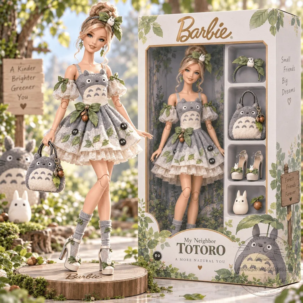 Barbie My Neighbor Totoro Commemorative Collector Doll with Accessories Barbie My Neighbor Totoro Commemorative Collector Doll with Accessories