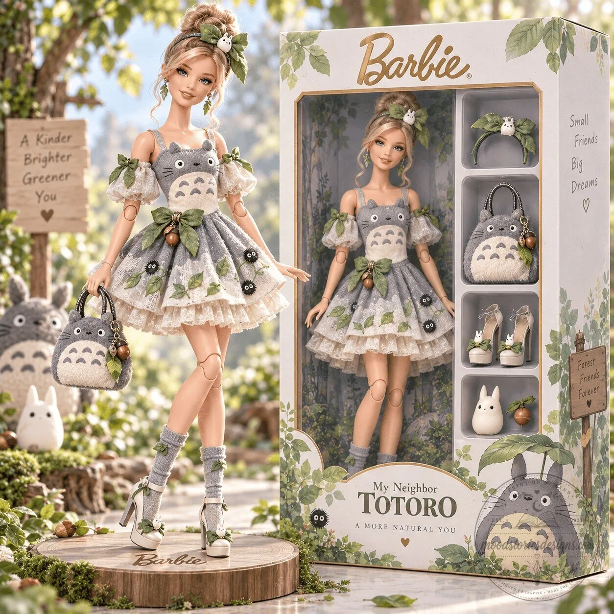 Barbie My Neighbor Totoro Commemorative Collector Doll with Accessories 1 Barbie My Neighbor Totoro Commemorative Collector Doll with Accessories