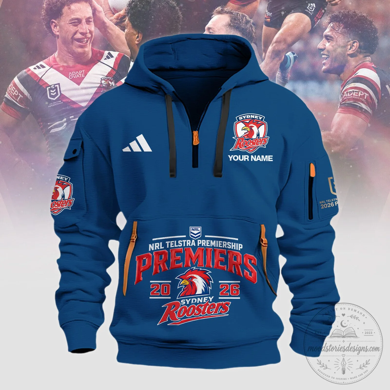 Sydney Roosters NRL Telstra Premiership Premiers 2026 Rugby League Hoodie