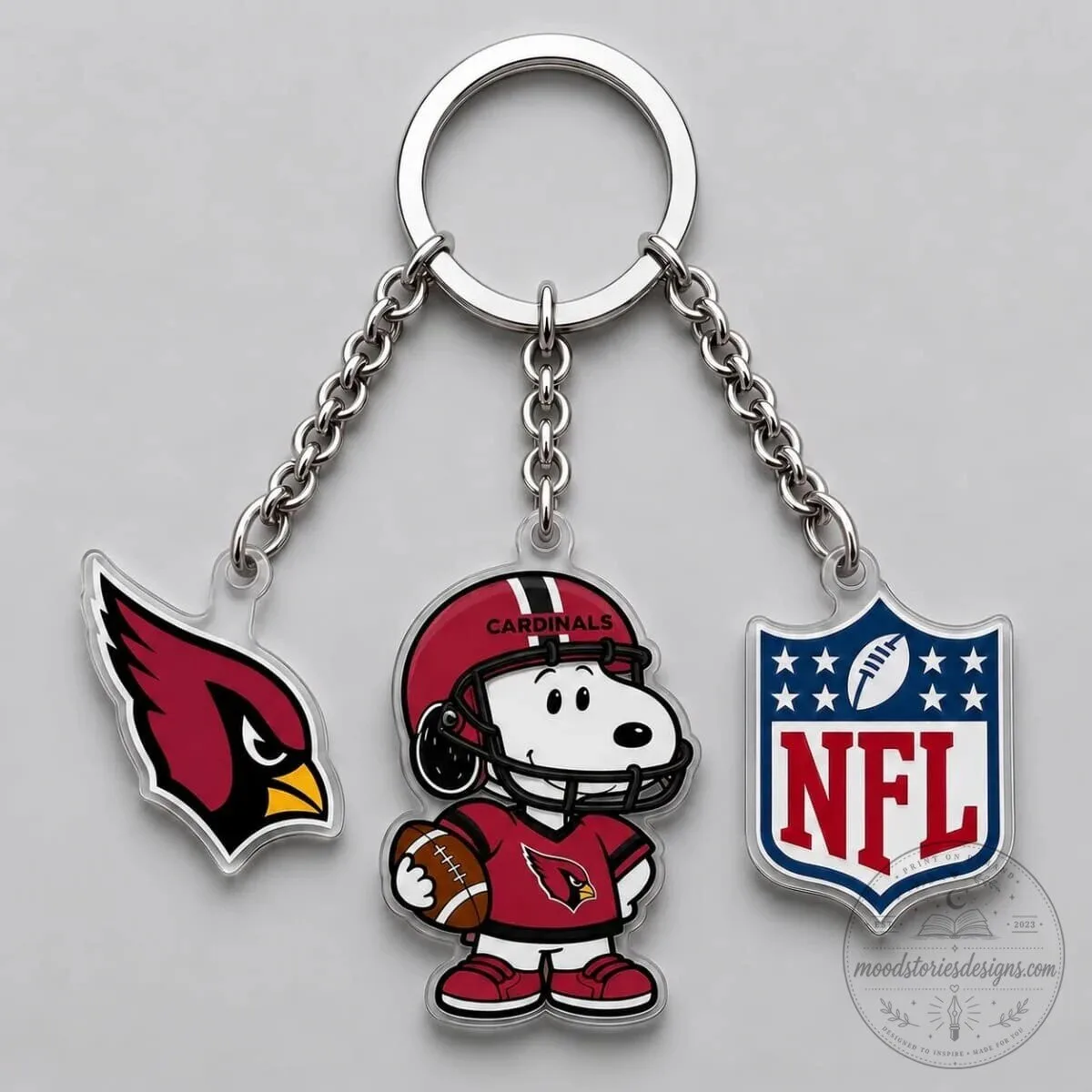 Arizona Cardinals Snoopy Football Player National Football League Keychain