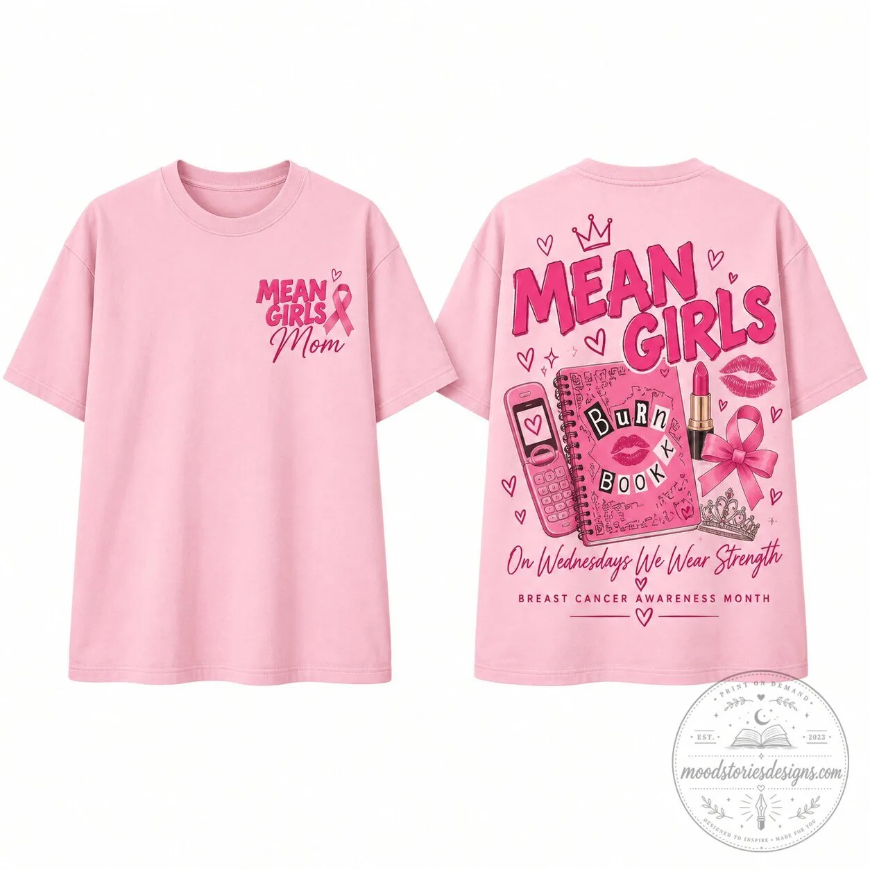 Pink Burn Book T-Shirt for Breast Cancer Awareness Month - Mean Girls Edition