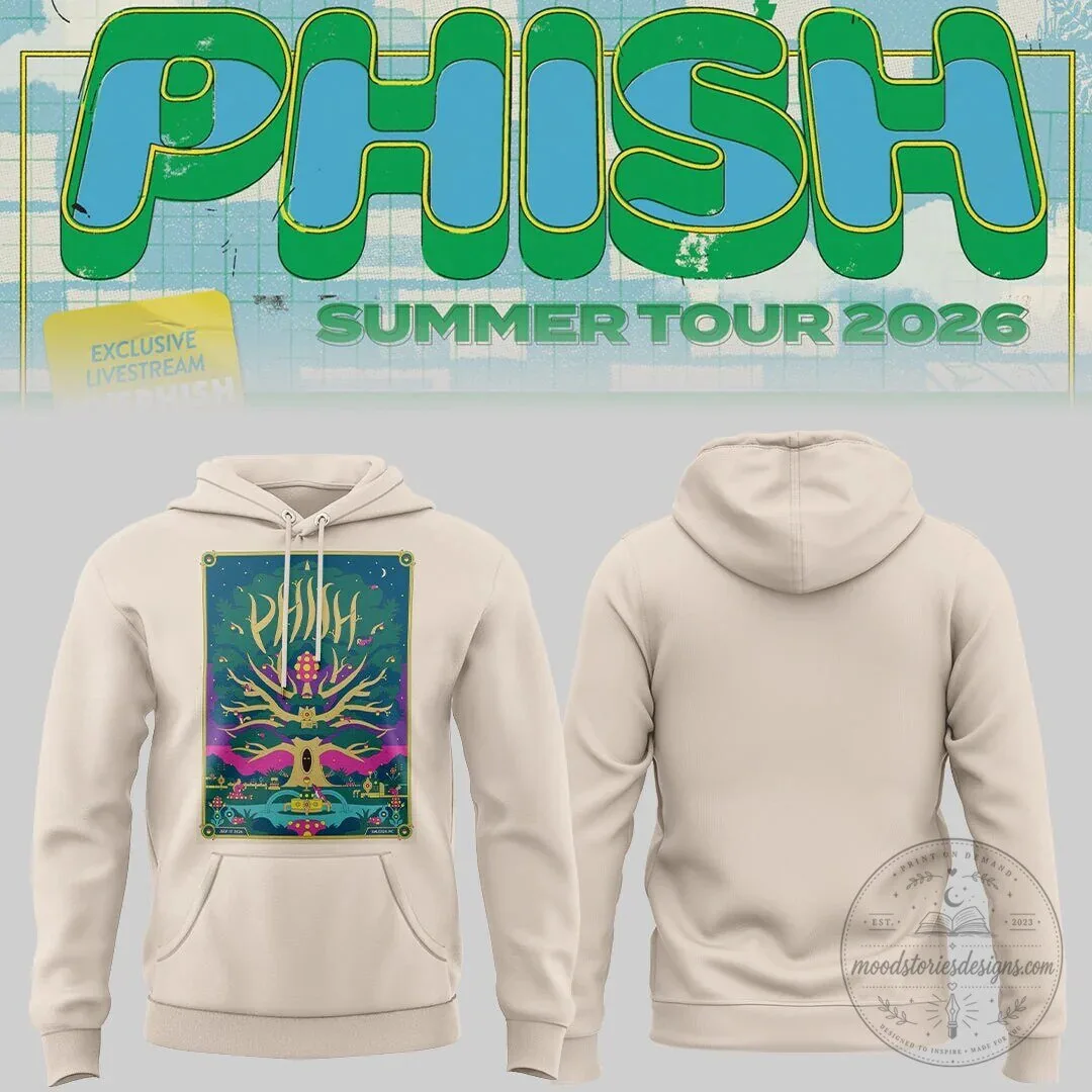 Phish Summer Tour 2026 Raleigh North Carolina Concert Poster Hoodie