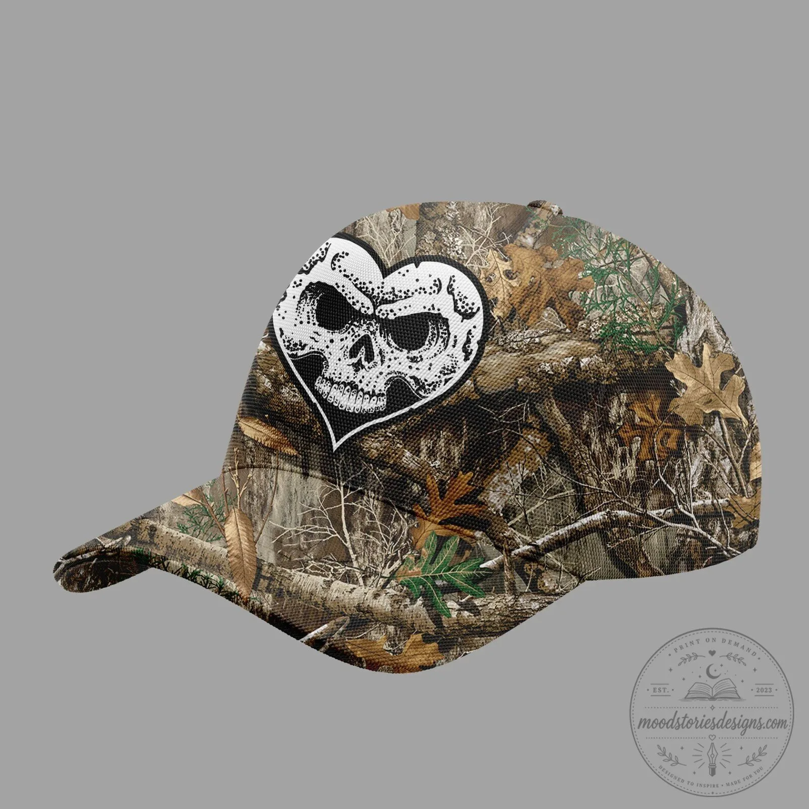 Skull Heart Camouflage Baseball Cap Hat for Men and Women 5 Skull Heart Camouflage Baseball Cap Hat for Men and Women