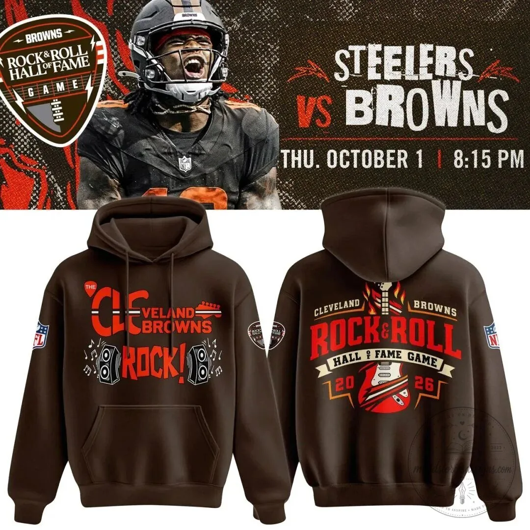 2026 Dawg Pound Hoodie for Cleveland Browns Rock and Roll Hall of Fame Game