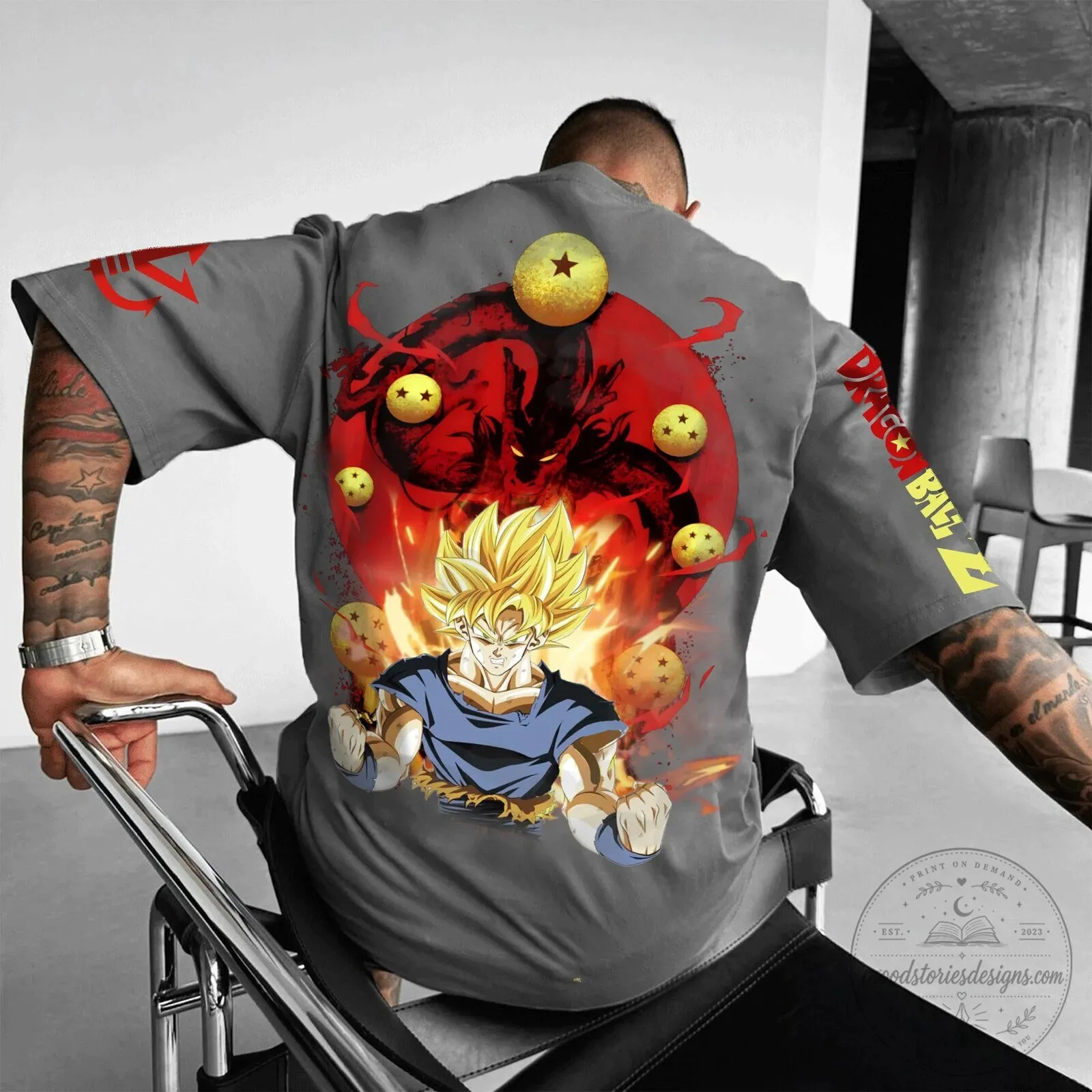 Dragon Ball Z Goku Super Saiyan Anime Inspired Graphic T-Shirt